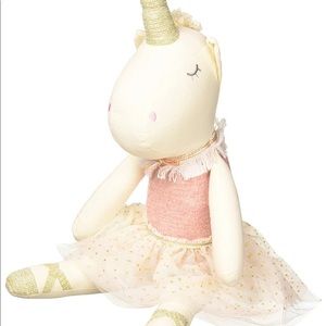 NWT Mud Pie Linen Unicorn Doll